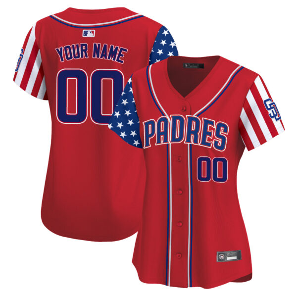 San Diego Padres 2025 Independence Day Vapor Premier Limited Custom Jersey - All Stitched - Image 5
