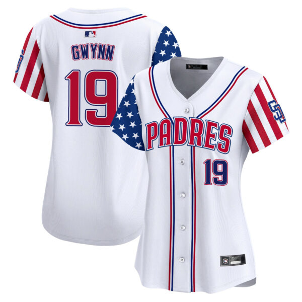 Women's San Diego Padres 2025 Independence Day Vapor Premier Limited Jersey - All Stitched - Image 4