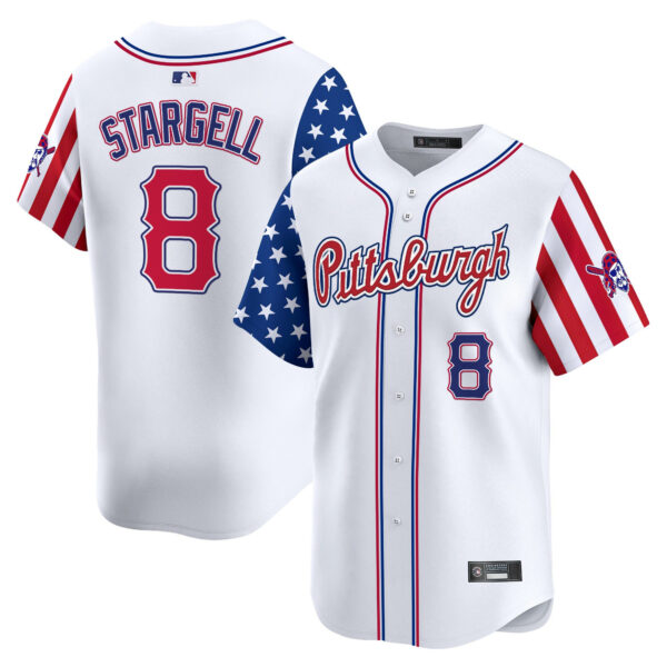 Men's Pittsburgh Pirates 2025 Independence Day Vapor Premier Limited Jersey - All Stitched - Image 8