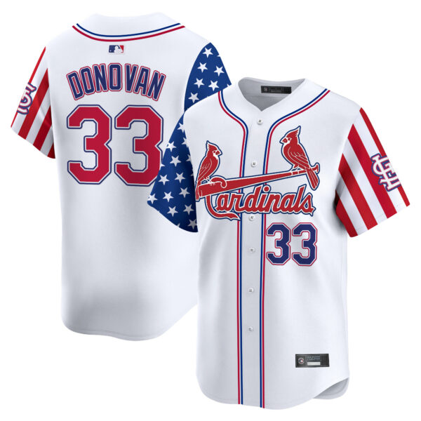 Men's St. Louis Cardinals 2025 Independence Day Vapor Premier Limited Jersey V2 - All Stitched - Image 8