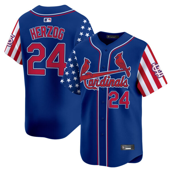Men's St. Louis Cardinals 2025 Independence Day Vapor Premier Limited Jersey V2 - All Stitched - Image 20