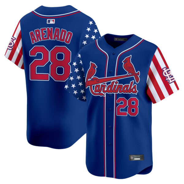 Men's St. Louis Cardinals 2025 Independence Day Vapor Premier Limited Jersey V2 - All Stitched - Image 19