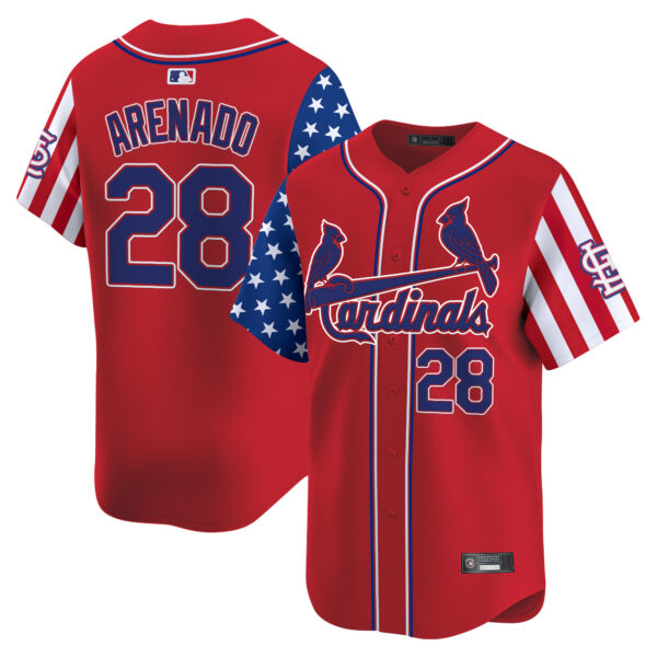 Men's St. Louis Cardinals 2025 Independence Day Vapor Premier Limited Jersey V2 - All Stitched - Image 10