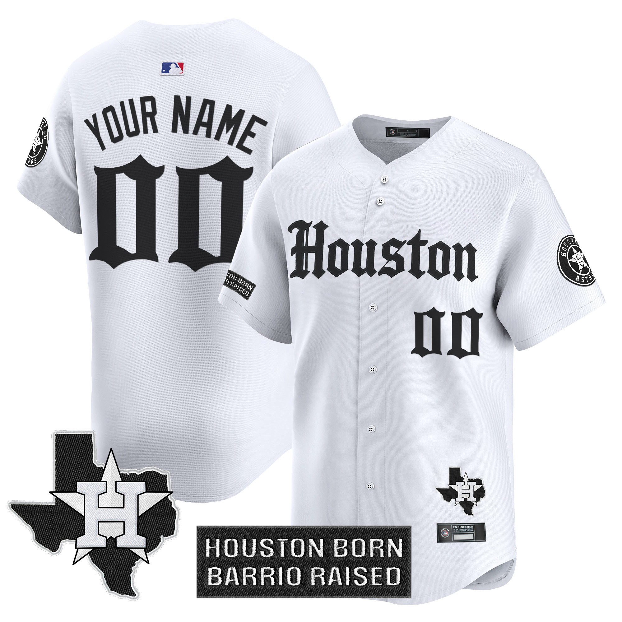 Houston Astros 'Gothic Edition' Vapor Premier Limited Custom Jersey V2 - All Stitched - Image 2
