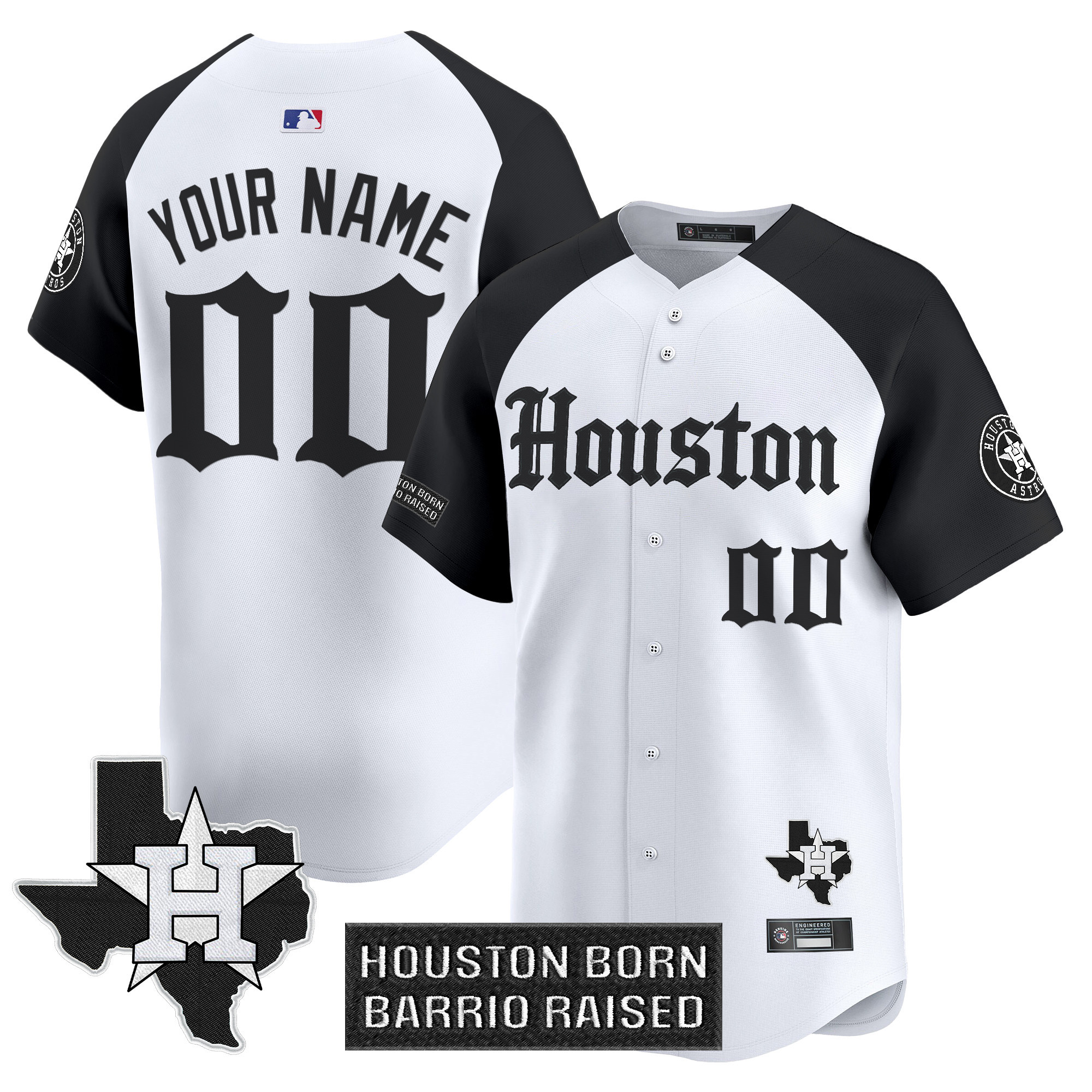 Houston Astros 'Gothic Edition' Vapor Premier Limited Custom Jersey V2 - All Stitched - Image 3