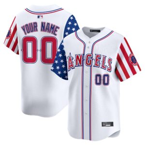 Los Angeles Angels 2025 Independence Day Vapor Premier Limited Custom Jersey - All Stitched