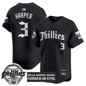 Men's Philadelphia Phillies 'Gothic Liberty Edition' Vapor Premier Limited Jersey - All Stitched