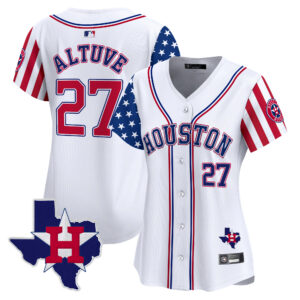 Women's Houston Astros 2025 Independence Day Vapor Premier Limited Jersey V2 - All Stitched