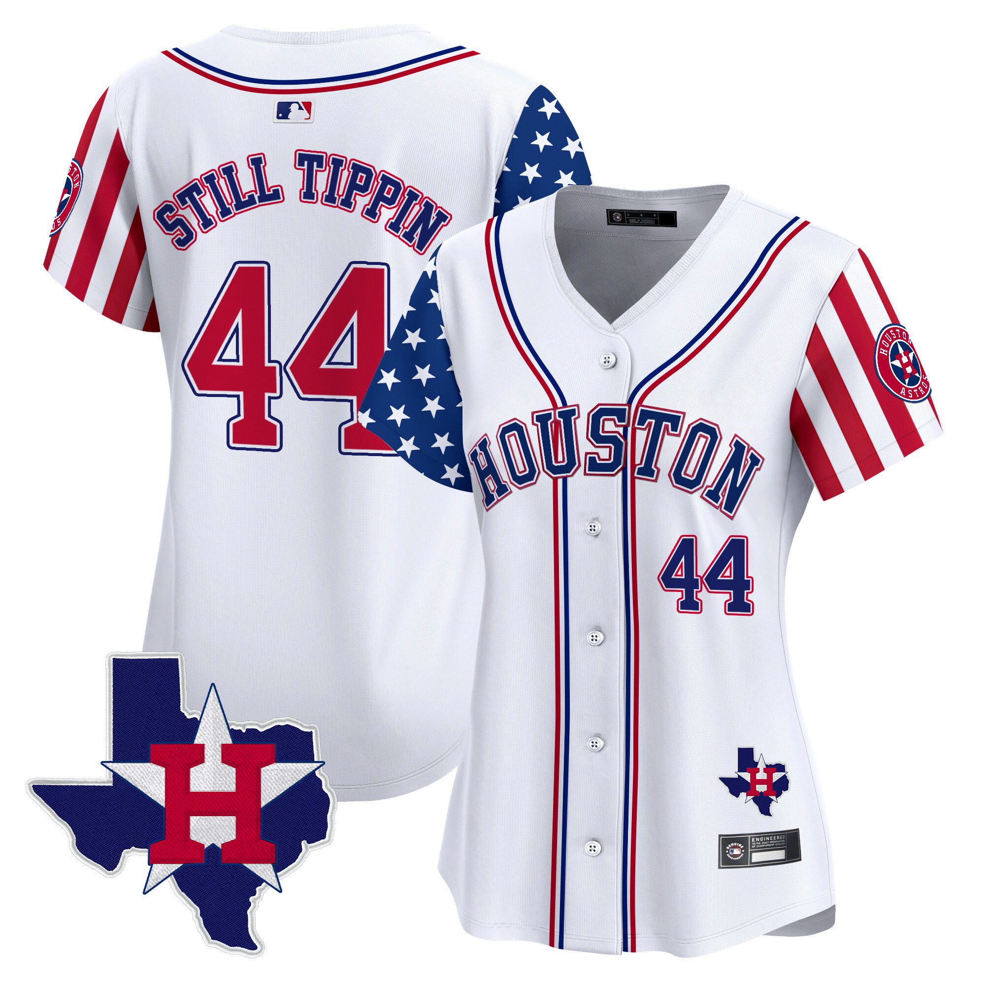 Women's Houston Astros 2025 Independence Day Vapor Premier Limited Jersey V2 - All Stitched - Image 7