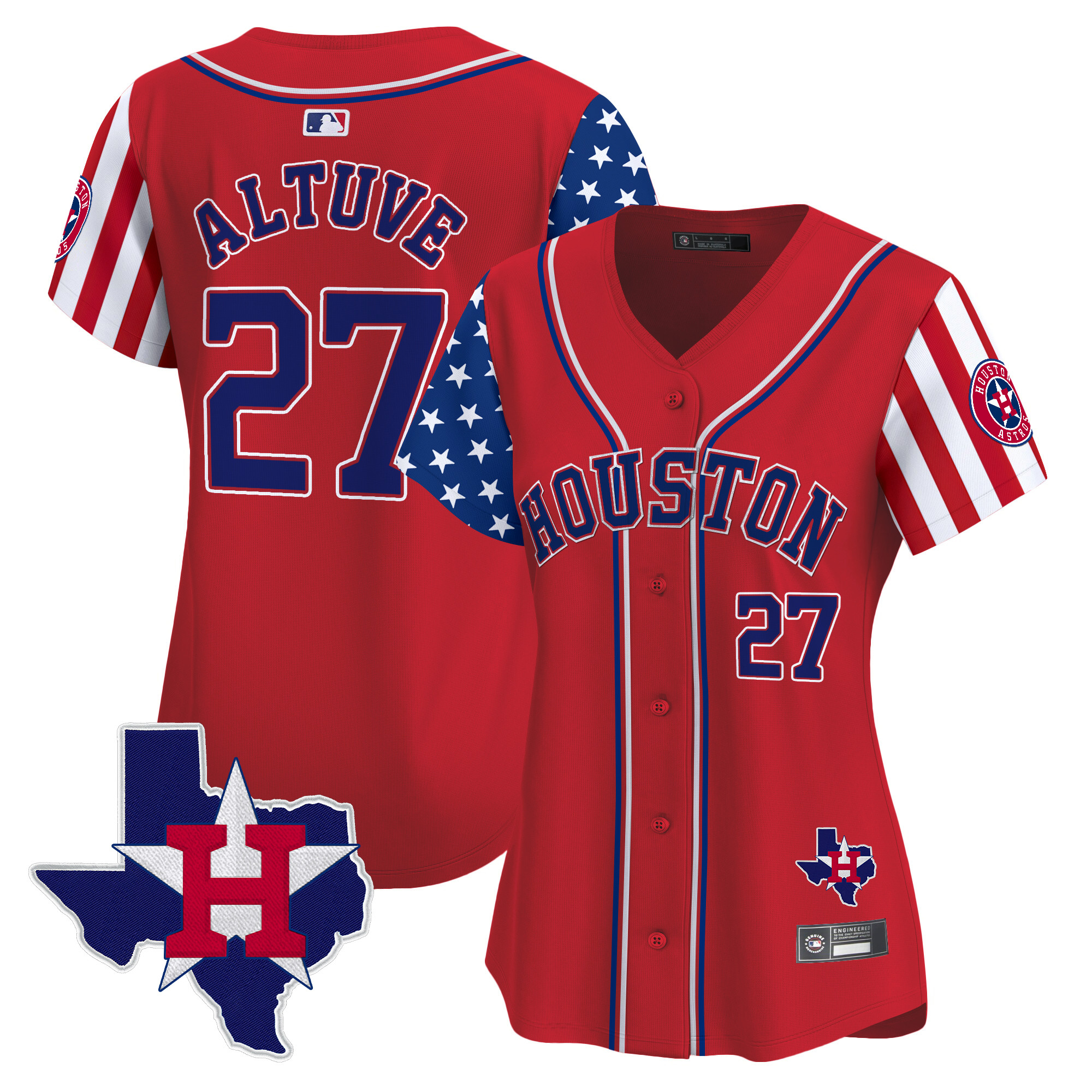Women's Houston Astros 2025 Independence Day Vapor Premier Limited Jersey V2 - All Stitched - Image 10