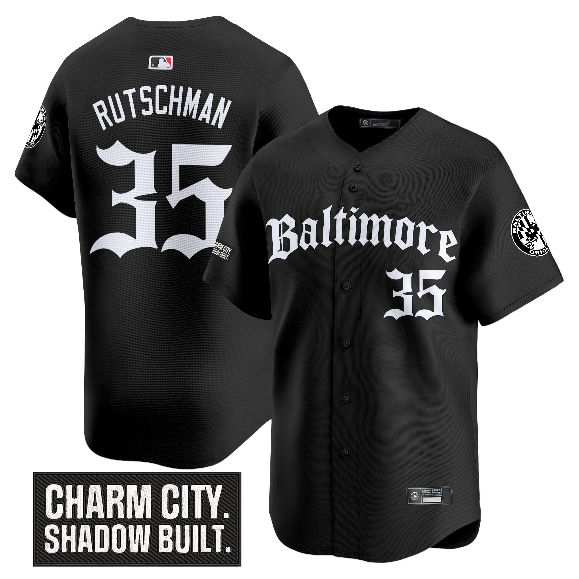 Men's Baltimore Orioles 'Gothic Harbor Edition' Vapor Premier Limited Jersey - All Stitched