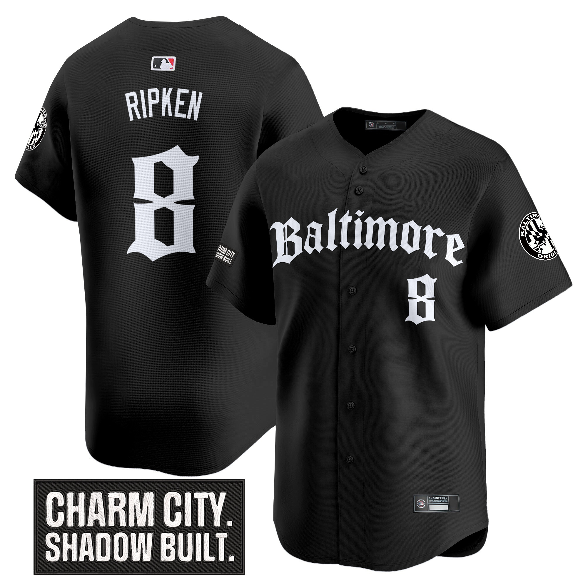 Men's Baltimore Orioles 'Gothic Harbor Edition' Vapor Premier Limited Jersey - All Stitched - Image 6