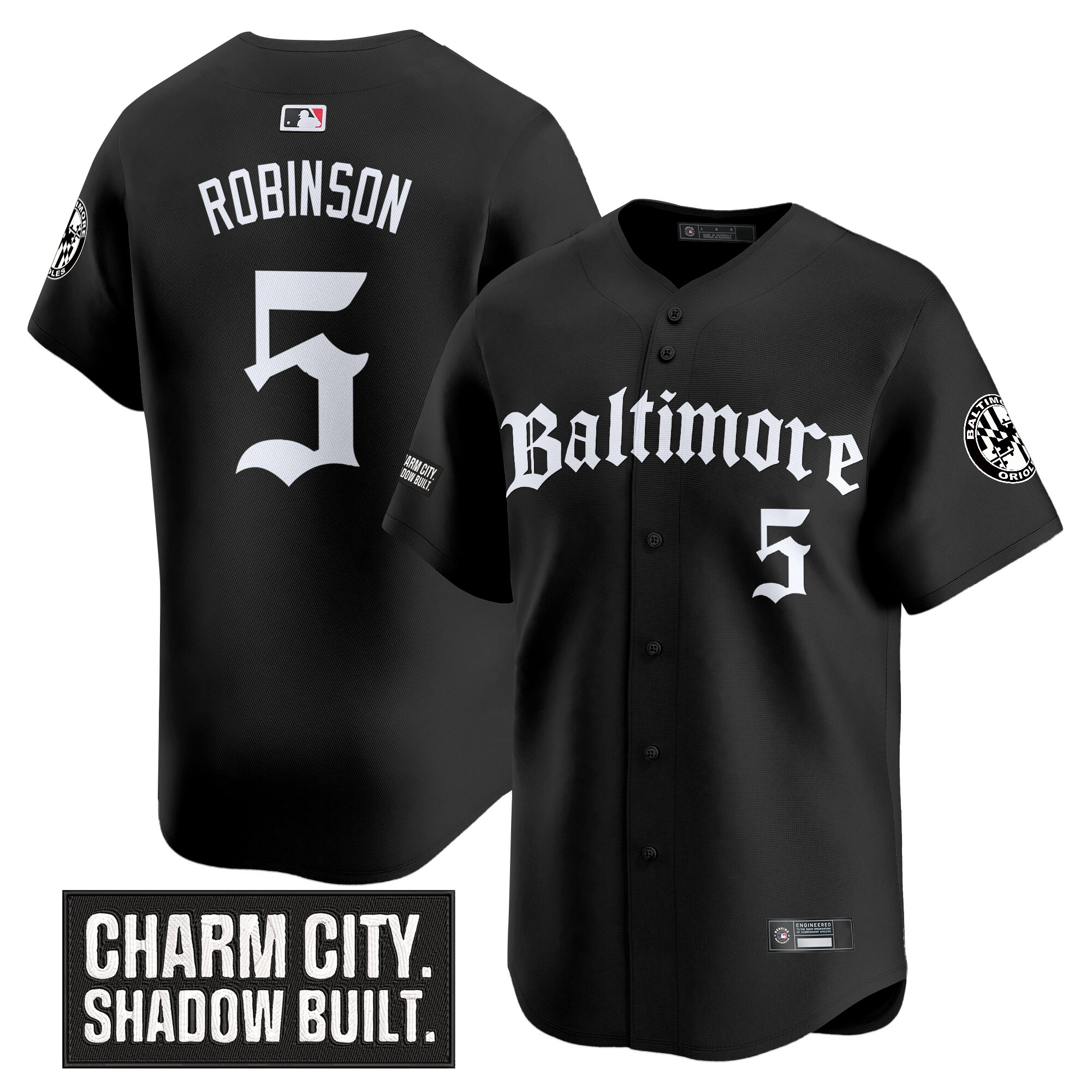 Men's Baltimore Orioles 'Gothic Harbor Edition' Vapor Premier Limited Jersey - All Stitched - Image 2