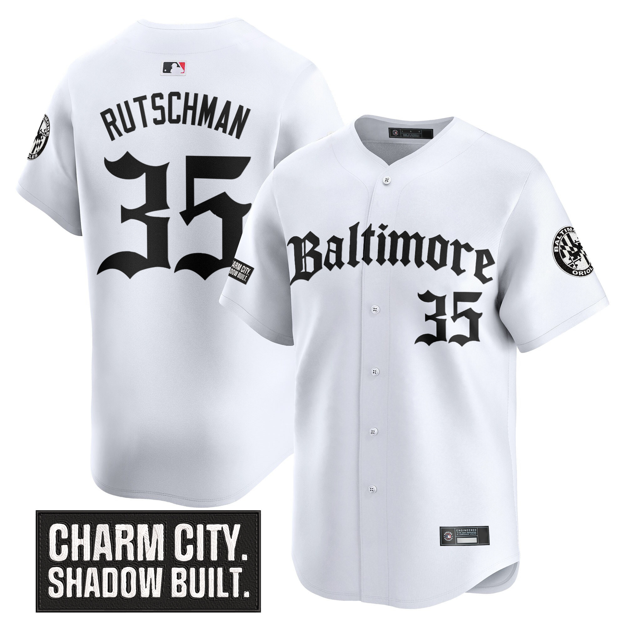 Men's Baltimore Orioles 'Gothic Harbor Edition' Vapor Premier Limited Jersey - All Stitched - Image 10