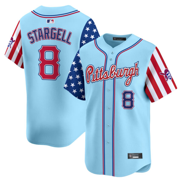Men's Pittsburgh Pirates 2025 Independence Day Vapor Premier Limited Jersey - All Stitched - Image 35