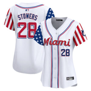 Women's Miami Marlins 2025 Independence Day Vapor Premier Limited Jersey - All Stitched