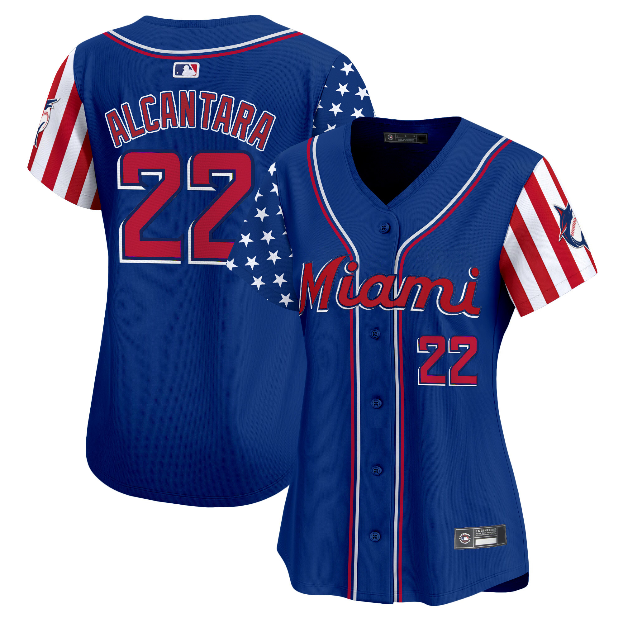 Women's Miami Marlins 2025 Independence Day Vapor Premier Limited Jersey - All Stitched - Image 18