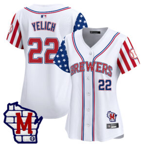 Women's Milwaukee Brewers 2025 Independence Day Vapor Premier Limited Jersey - All Stitched