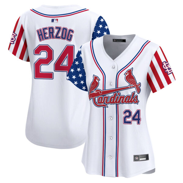 Women's St. Louis Cardinals 2025 Independence Day Vapor Premier Limited Jersey V2 - All Stitched - Image 2