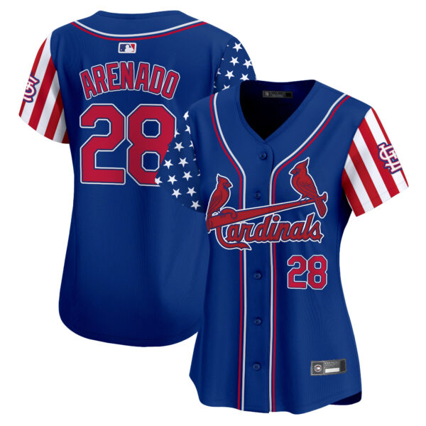 Women's St. Louis Cardinals 2025 Independence Day Vapor Premier Limited Jersey V2 - All Stitched - Image 19