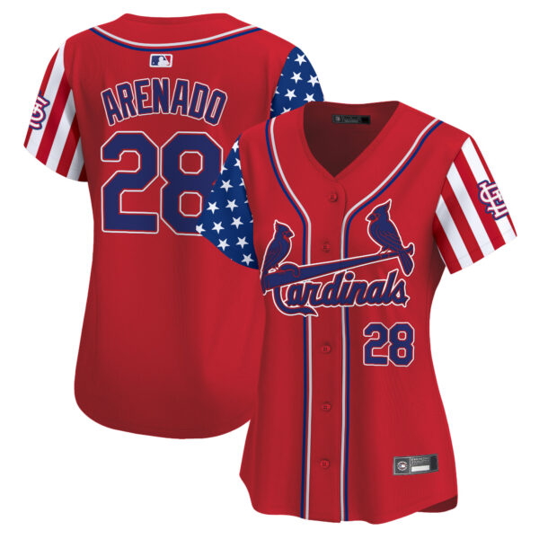 Women's St. Louis Cardinals 2025 Independence Day Vapor Premier Limited Jersey V2 - All Stitched - Image 10