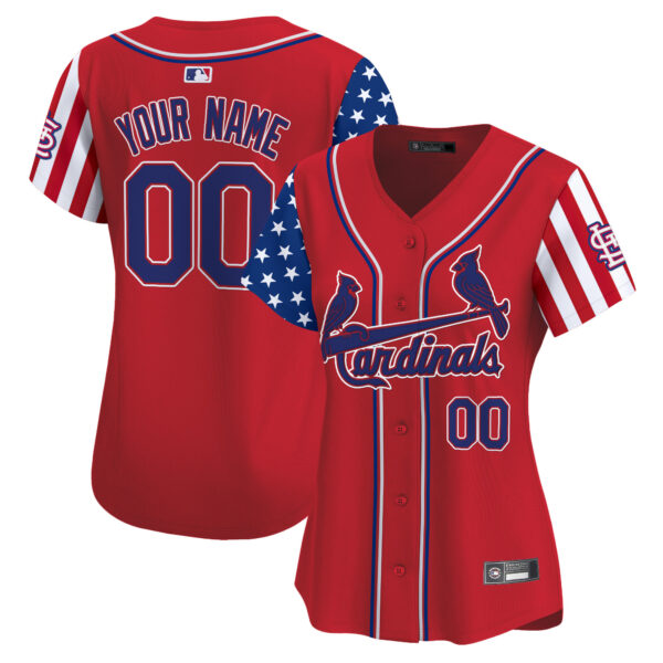 St. Louis Cardinals 2025 Independence Day Vapor Premier Limited Custom Jersey V2 - All Stitched - Image 5