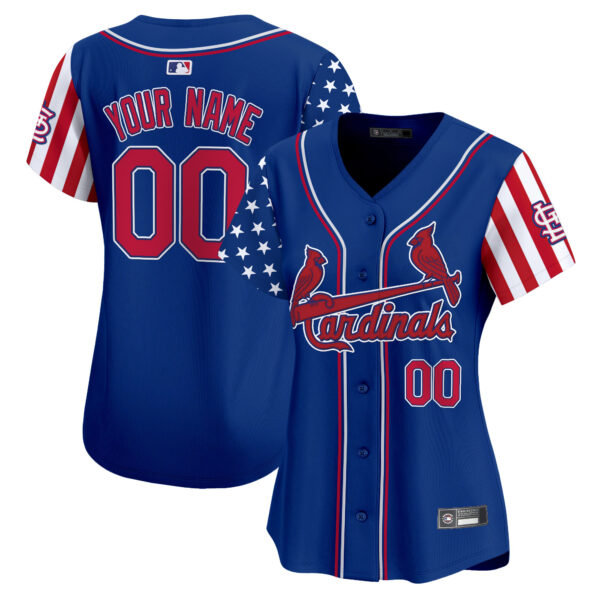 St. Louis Cardinals 2025 Independence Day Vapor Premier Limited Custom Jersey V2 - All Stitched - Image 6