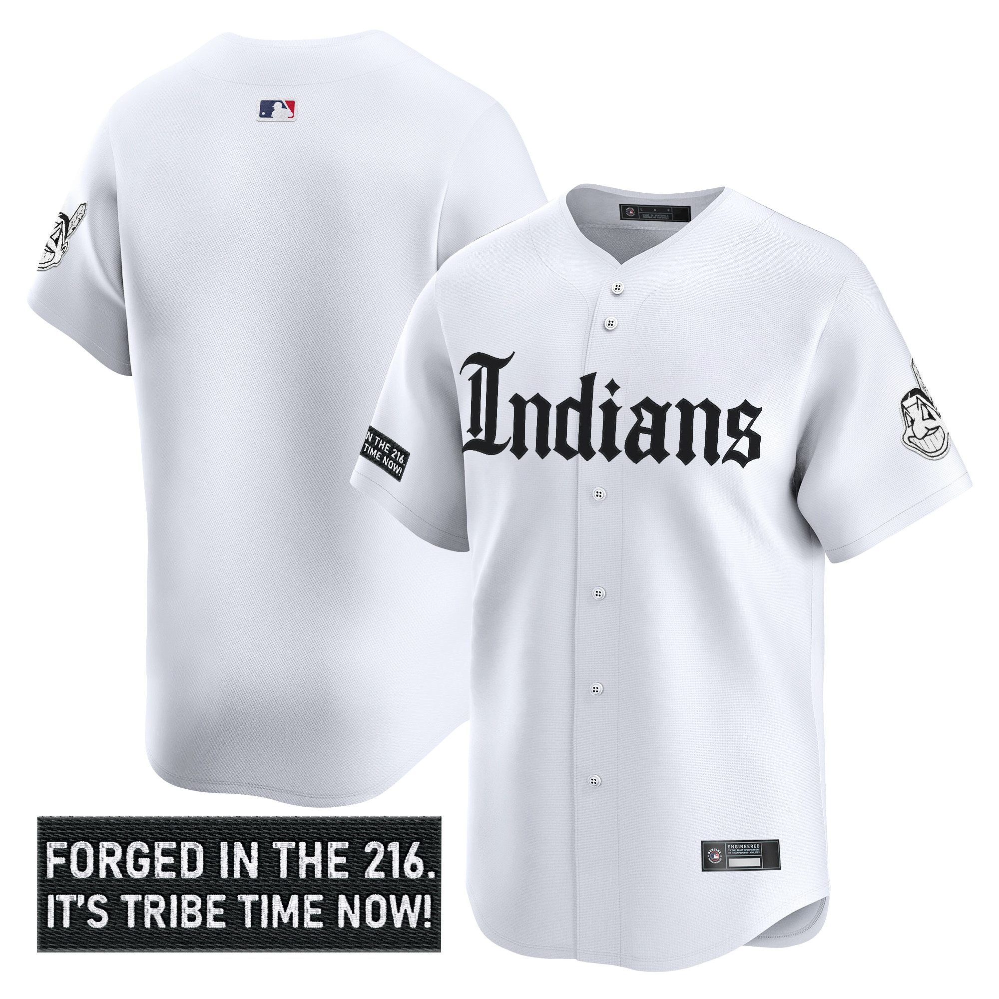 Men's Cleveland Indians 'Gothic Iron Edition' Vapor Premier Limited Jersey V2 - All Stitched - Image 18