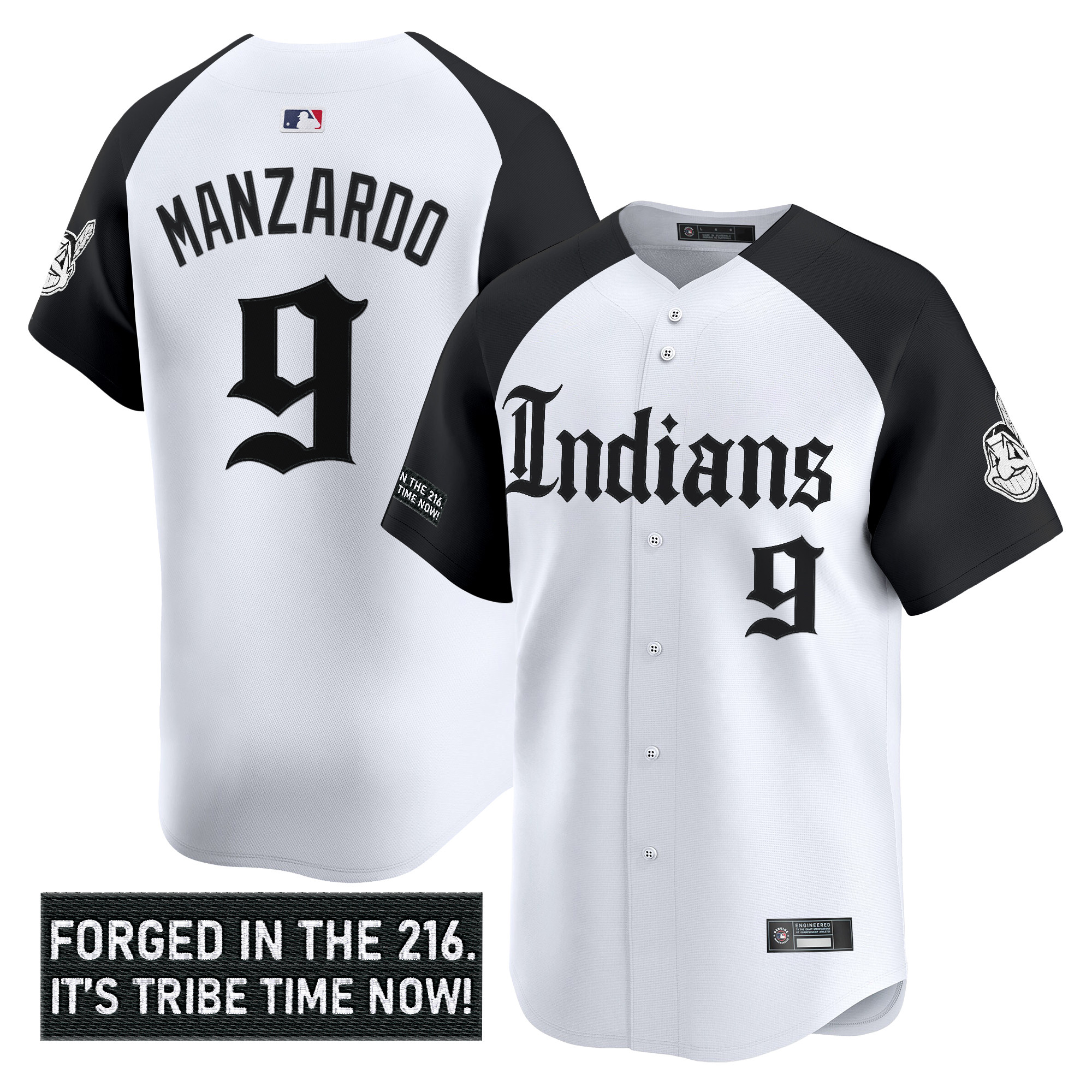 Men's Cleveland Indians 'Gothic Iron Edition' Vapor Premier Limited Jersey V2 - All Stitched - Image 24