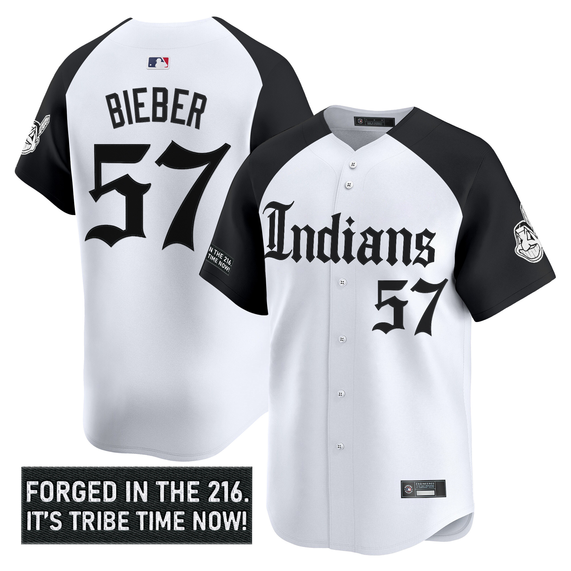Men's Cleveland Indians 'Gothic Iron Edition' Vapor Premier Limited Jersey V2 - All Stitched - Image 21