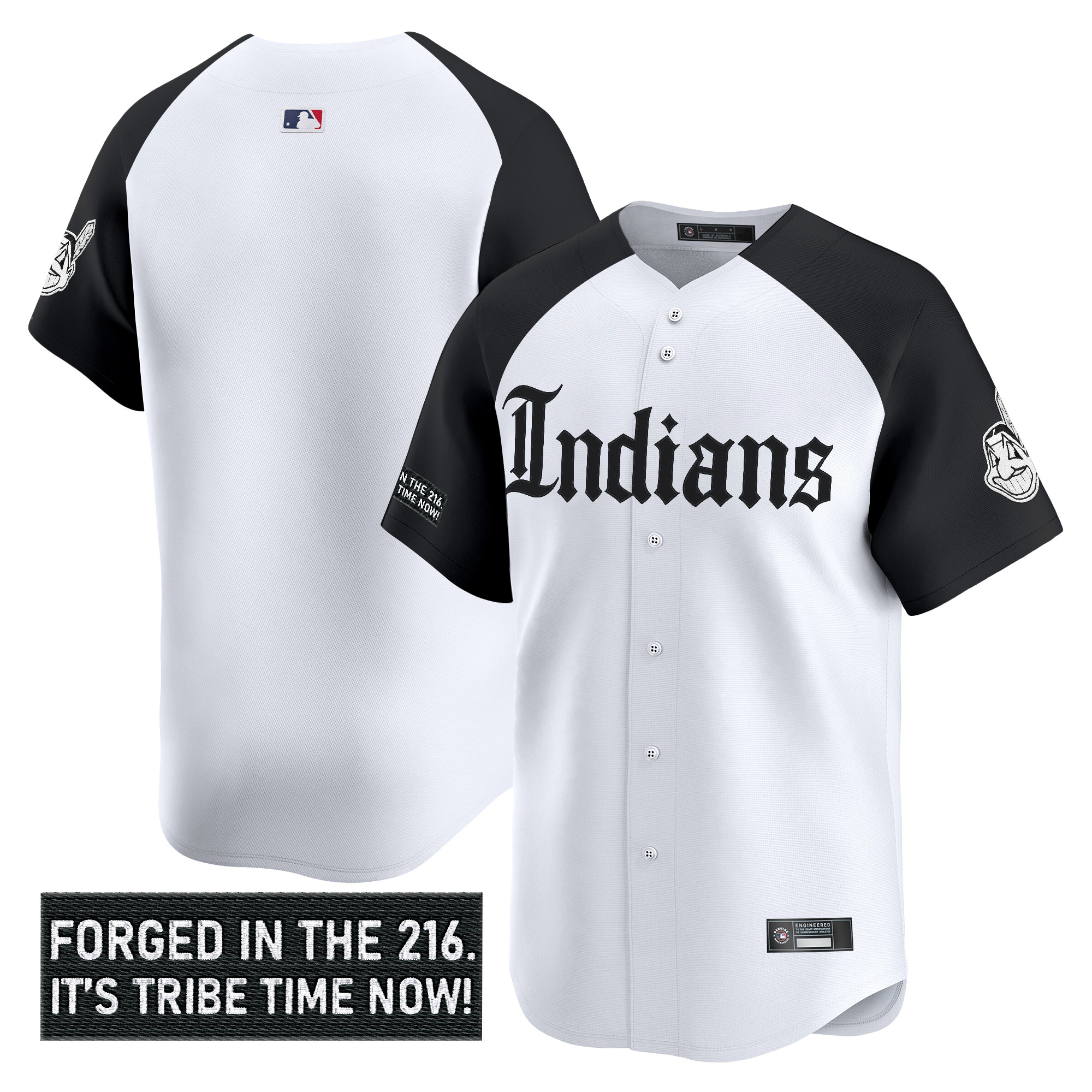 Men's Cleveland Indians 'Gothic Iron Edition' Vapor Premier Limited Jersey V2 - All Stitched - Image 27