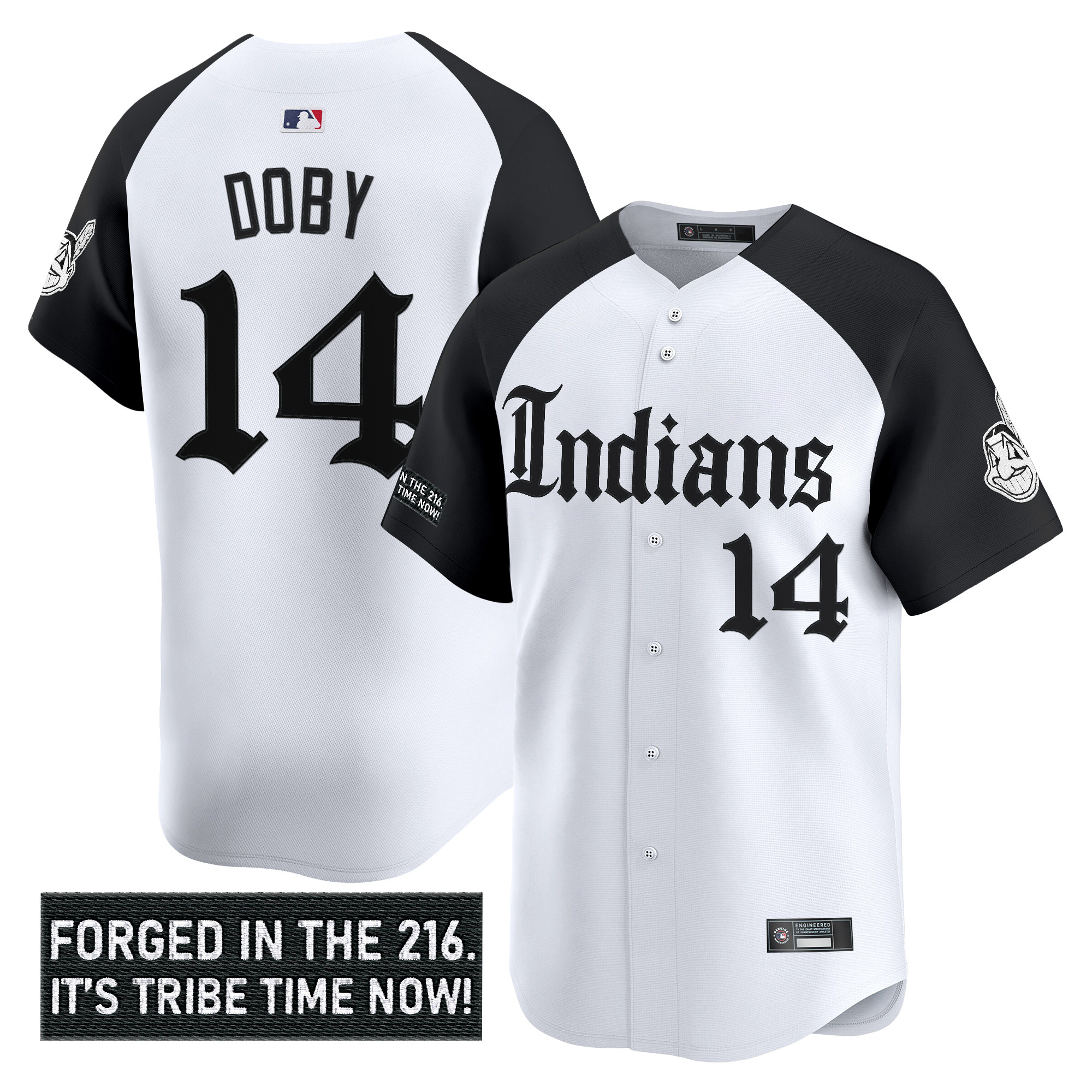 Men's Cleveland Indians 'Gothic Iron Edition' Vapor Premier Limited Jersey V2 - All Stitched - Image 23