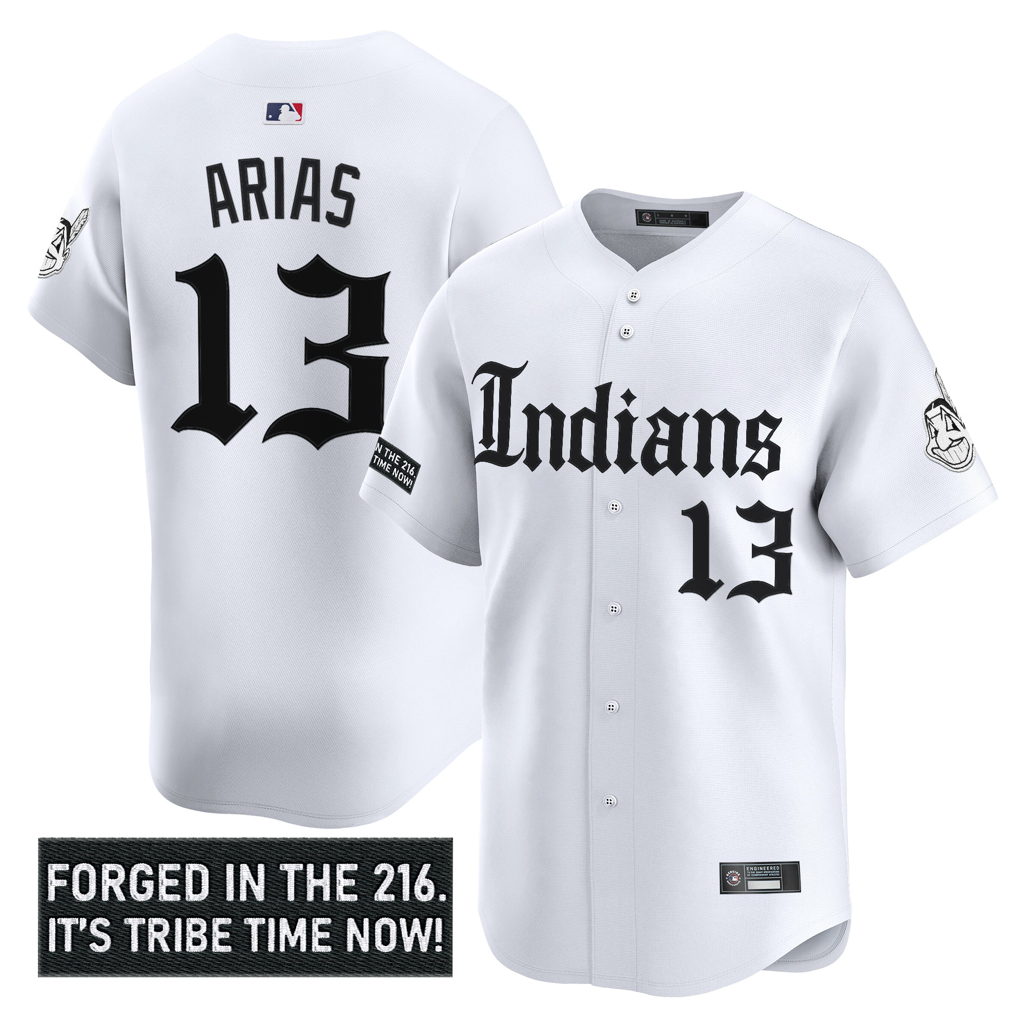 Men's Cleveland Indians 'Gothic Iron Edition' Vapor Premier Limited Jersey V2 - All Stitched - Image 17