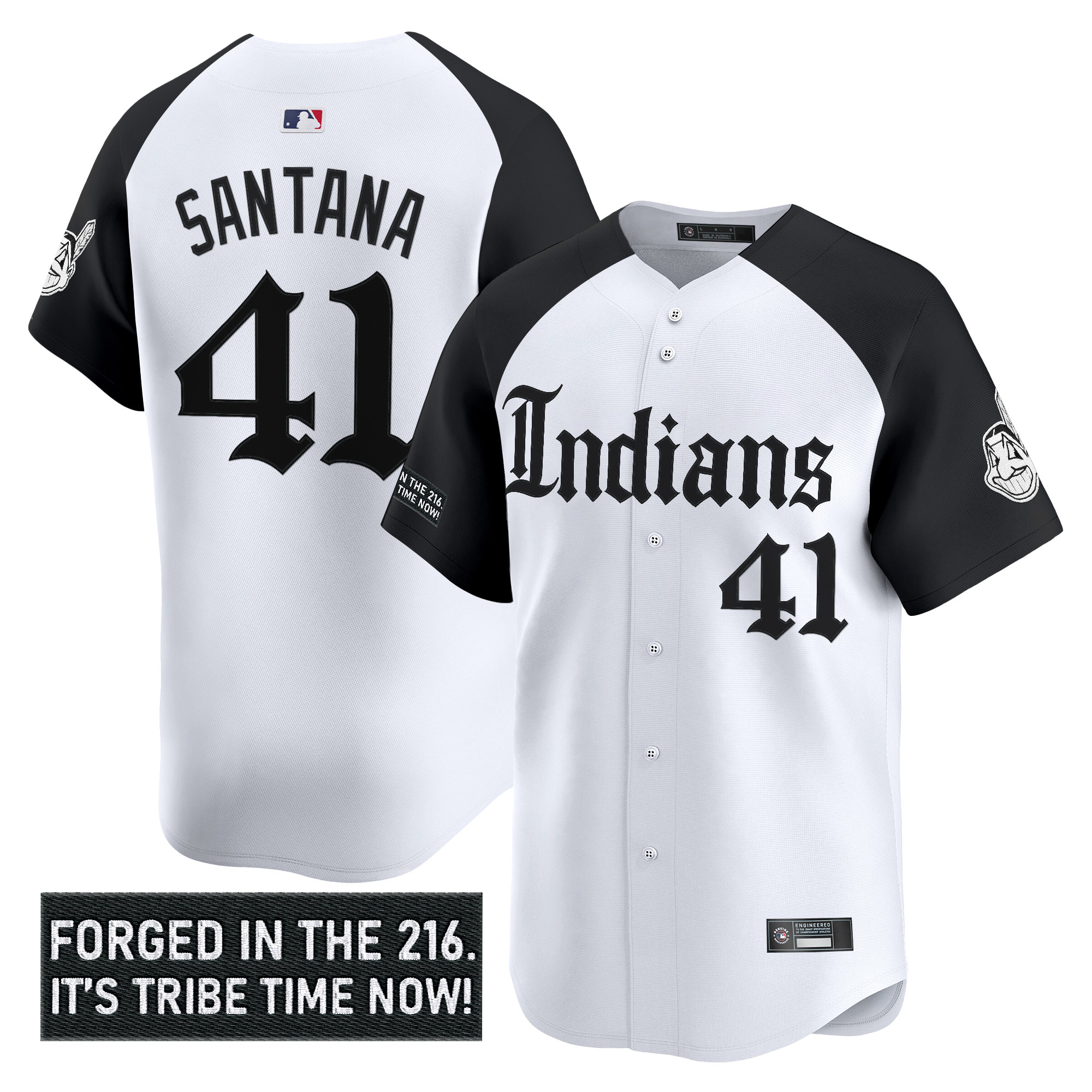 Men's Cleveland Indians 'Gothic Iron Edition' Vapor Premier Limited Jersey V2 - All Stitched - Image 25