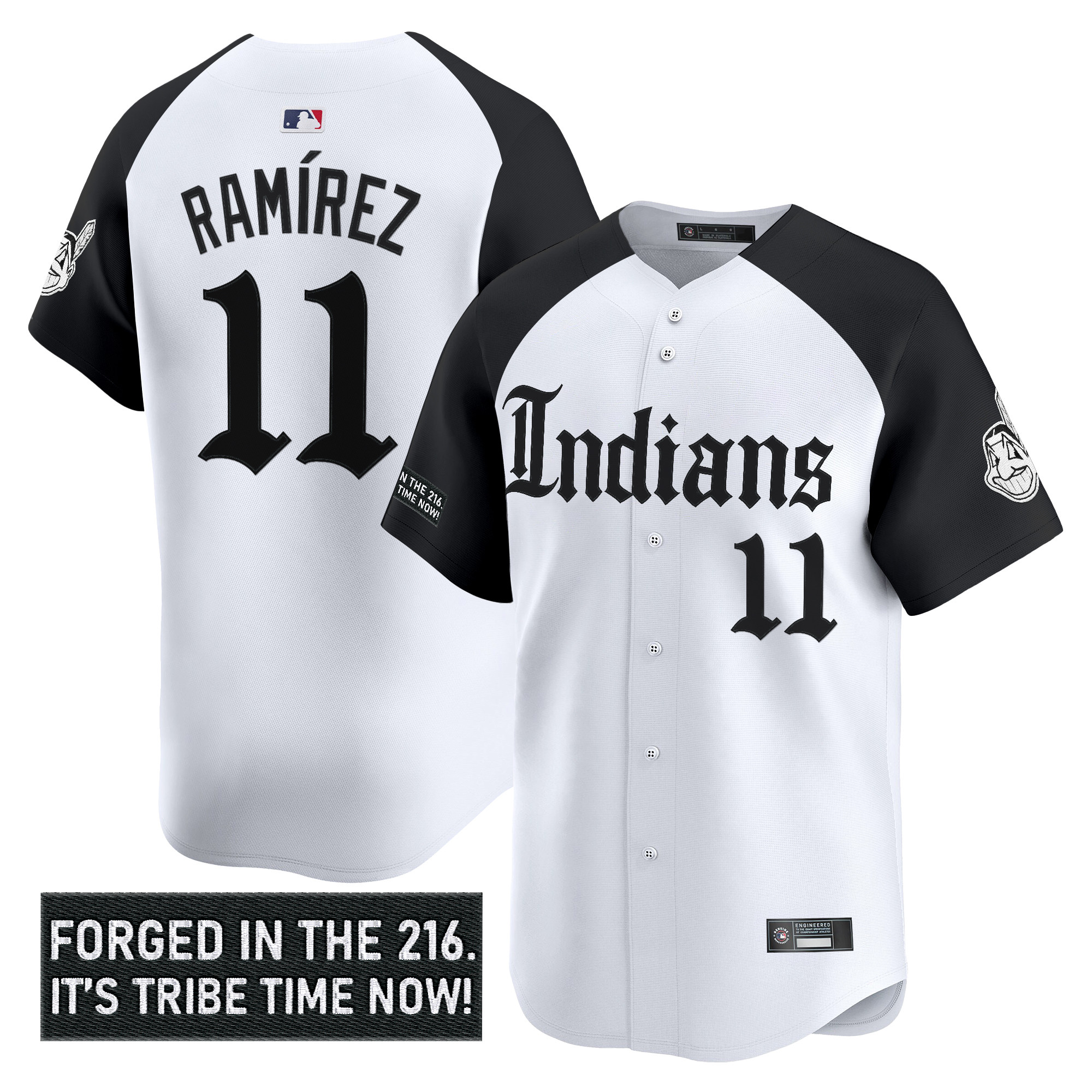Men's Cleveland Indians 'Gothic Iron Edition' Vapor Premier Limited Jersey V2 - All Stitched - Image 19