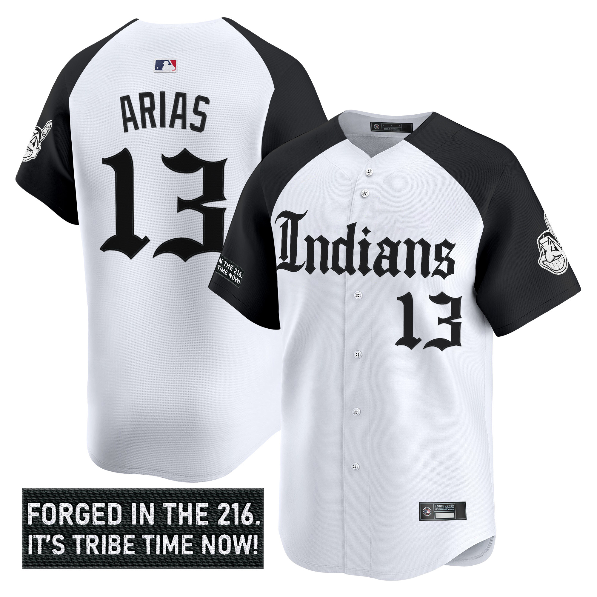 Men's Cleveland Indians 'Gothic Iron Edition' Vapor Premier Limited Jersey V2 - All Stitched - Image 26