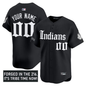Cleveland Indians 'Gothic Iron Edition' Vapor Premier Limited Custom Jersey V2 - All Stitched