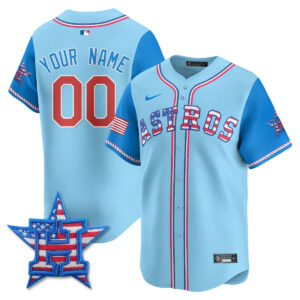 Houston Astros 2025 Fourth of July Vapor Premier Limited Custom Jersey - All Stitched