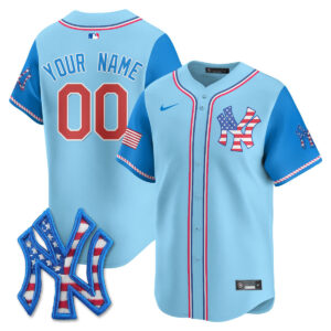New York Yankees 2025 Fourth of July Vapor Premier Limited Custom Jersey - All Stitched