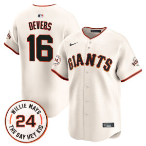 Men's San Francisco Giants 2025 Willie Mays Patch Vapor Premier Limited Jersey - All Stitched