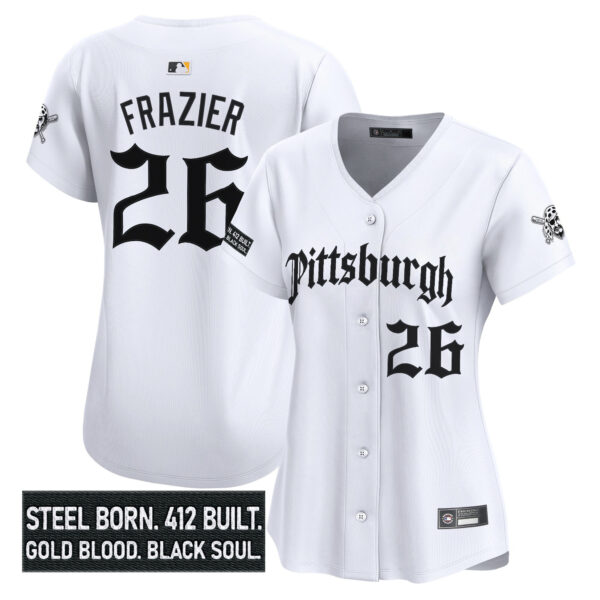 Women's Pittsburgh Pirates 'Gothic Steel City Edition' Vapor Premier Limited Jersey - All Stitched - Image 18