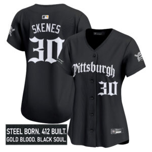 Women's Pittsburgh Pirates 'Gothic Steel City Edition' Vapor Premier Limited Jersey - All Stitched