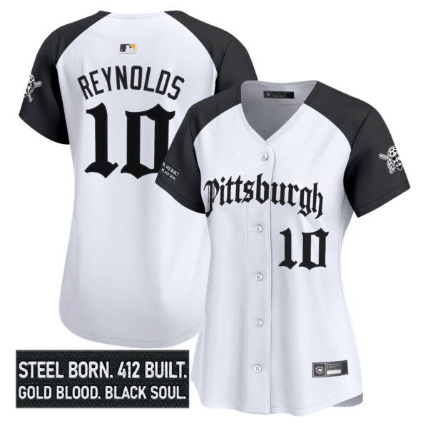 Women's Pittsburgh Pirates 'Gothic Steel City Edition' Vapor Premier Limited Jersey - All Stitched - Image 25