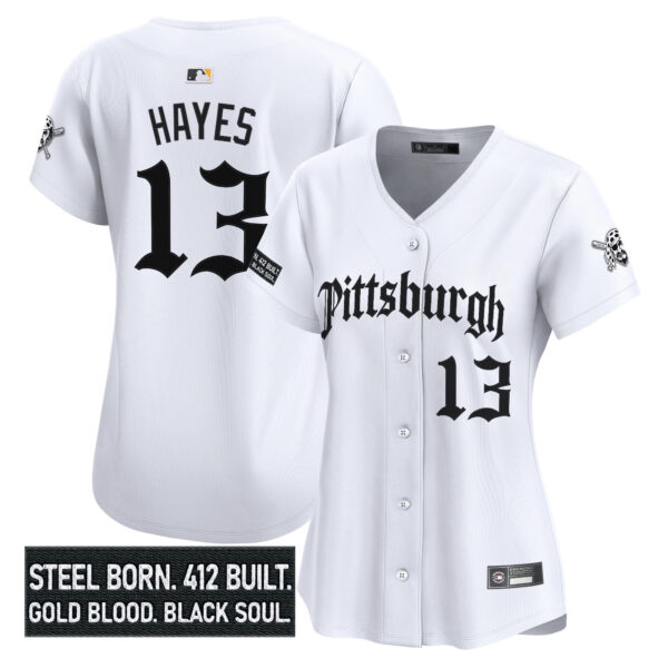 Women's Pittsburgh Pirates 'Gothic Steel City Edition' Vapor Premier Limited Jersey - All Stitched - Image 17