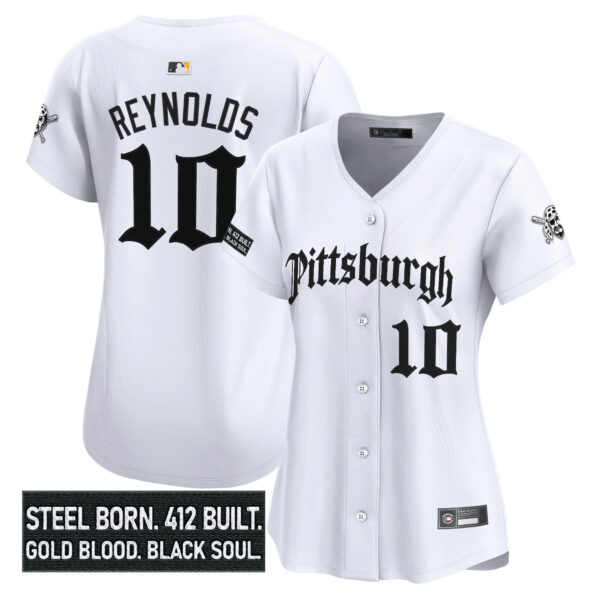 Women's Pittsburgh Pirates 'Gothic Steel City Edition' Vapor Premier Limited Jersey - All Stitched - Image 15