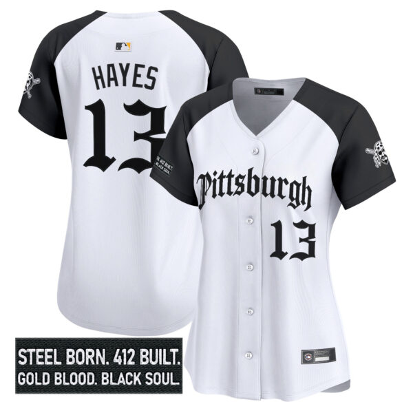 Women's Pittsburgh Pirates 'Gothic Steel City Edition' Vapor Premier Limited Jersey - All Stitched - Image 27