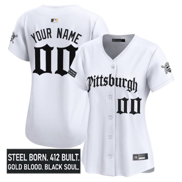 Pittsburgh Pirates 'Gothic Steel City Edition' Vapor Premier Limited Custom Jersey - All Stitched - Image 5