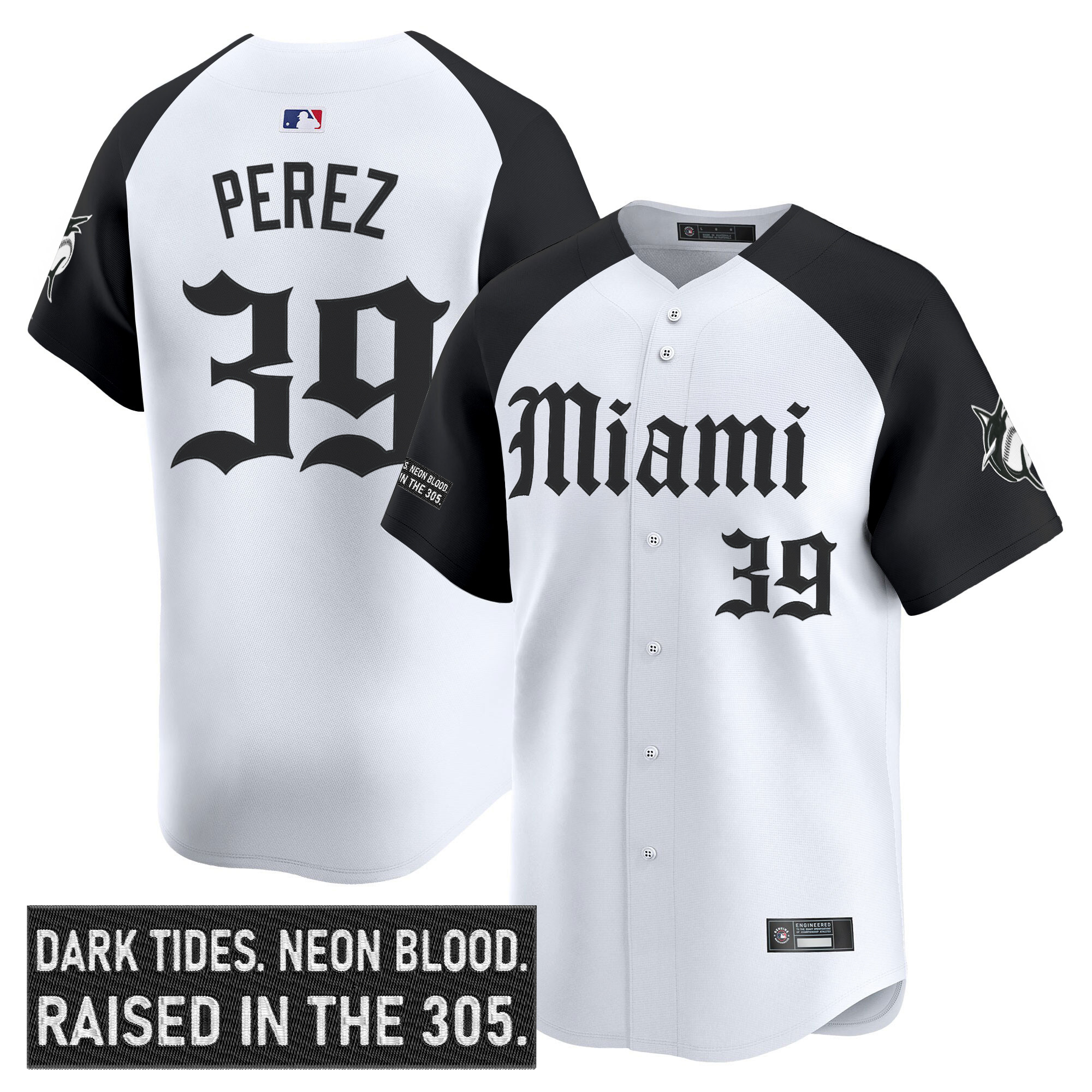 Men's Miami Marlins 'Gothic Vice Edition' Vapor Premier Limited Jersey - All Stitched - Image 20