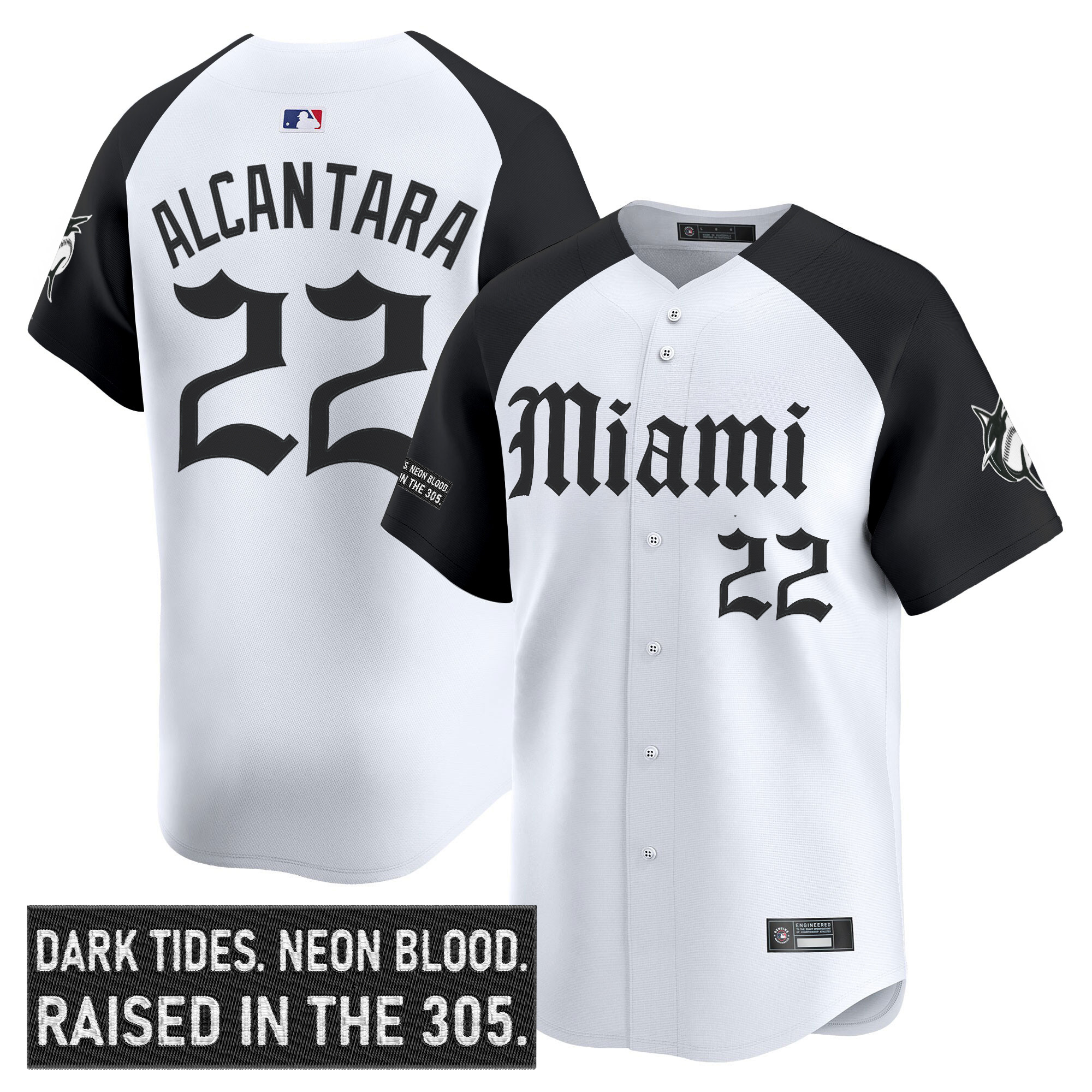 Men's Miami Marlins 'Gothic Vice Edition' Vapor Premier Limited Jersey - All Stitched - Image 18