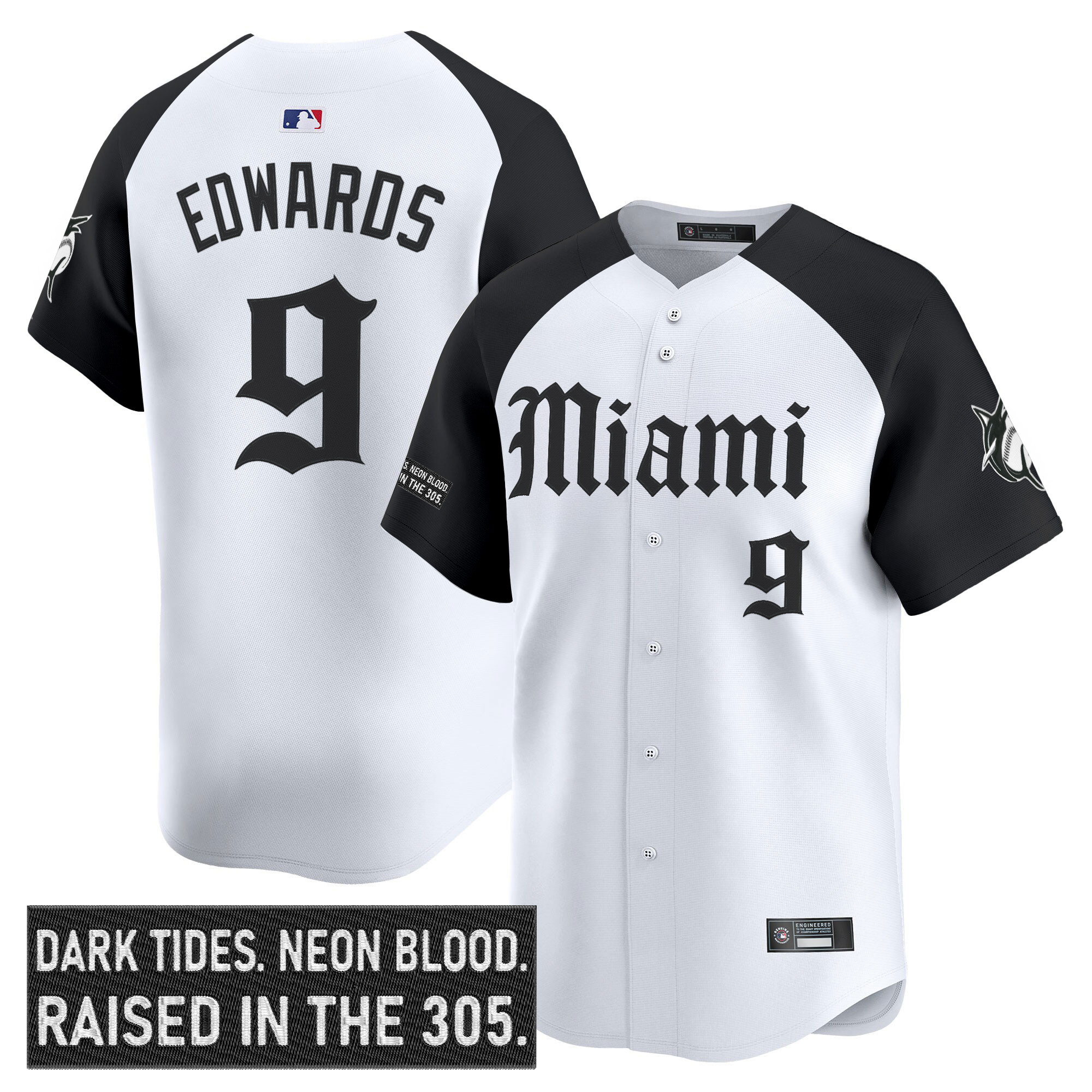 Men's Miami Marlins 'Gothic Vice Edition' Vapor Premier Limited Jersey - All Stitched - Image 19
